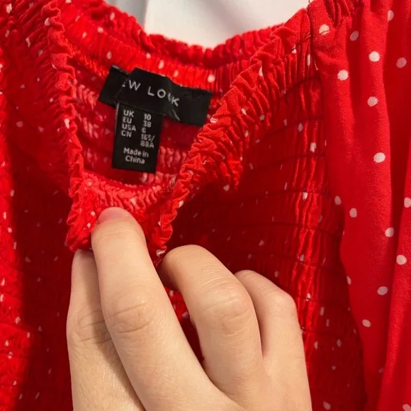 ASOS smocked puff sleeve square neck top - Picture 3 of 5